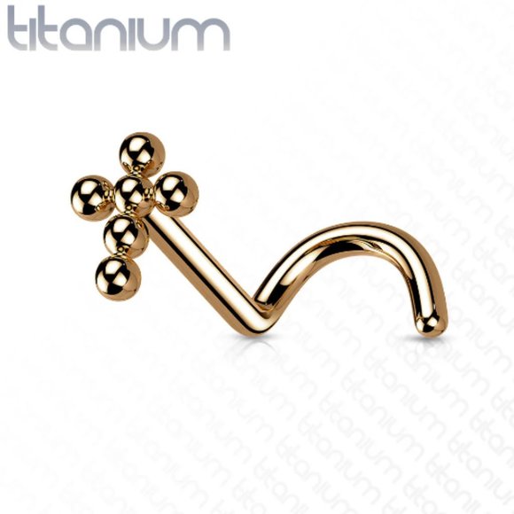 Implant Grade Titanium Jesus Cross Nose Ring Nose Stud Nose Piercing Screw Twist - Picture 5 of 6